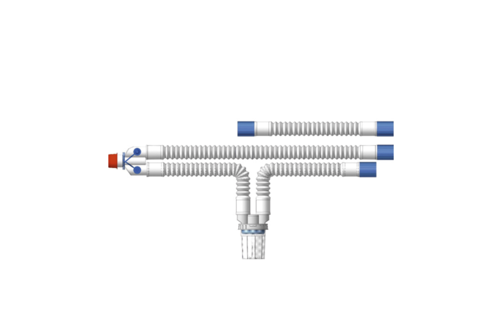 Breathing circuits with one water trap, model 3402/5602