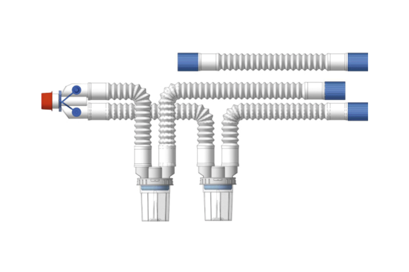 Breathing circuits with two water traps, model 3404/5604