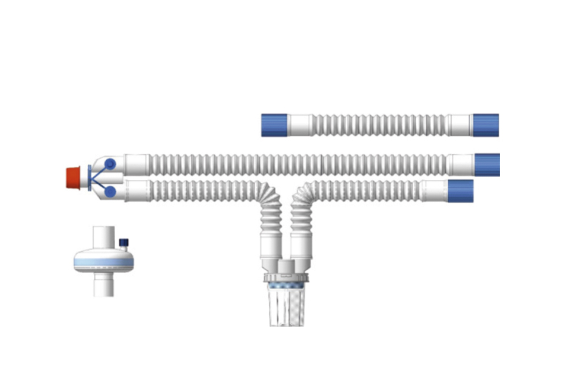 Breathing circuits with one water trap, model 3503/5703