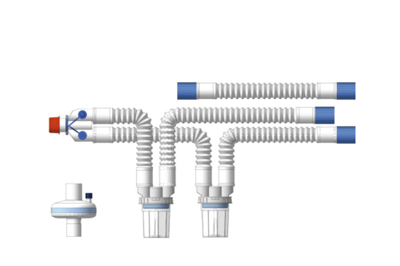 Breathing circuits with two water trap, model 3504/5704