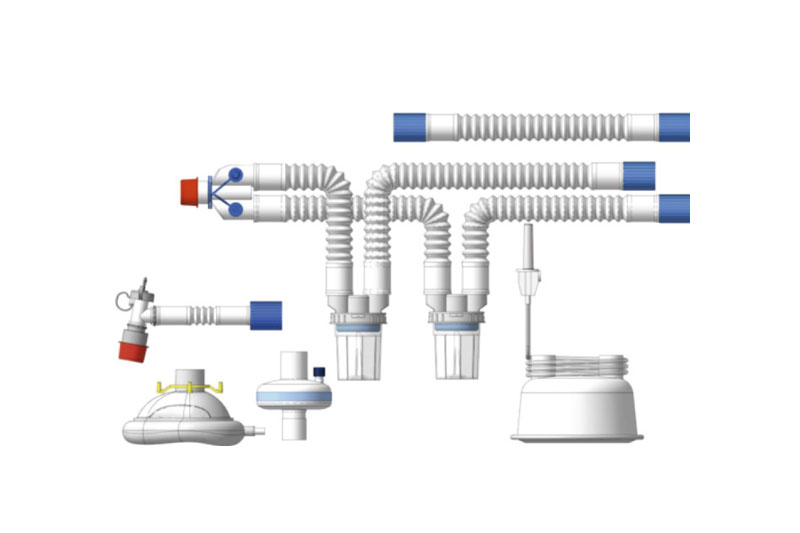 Breathing circuits with two water trap, model 3506/5706