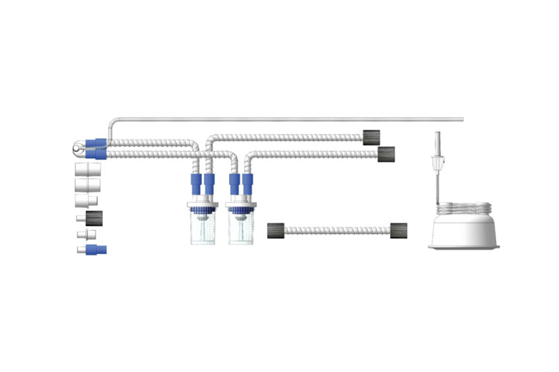 Breathing circuit with two water trap, model 6603