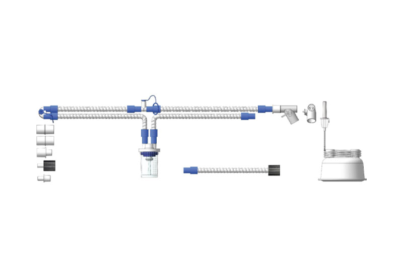 Breathing circuit with one water trap, model 6604