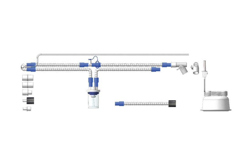 Breathing circuit with one water trap, model 6605